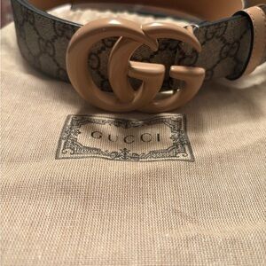 Gucci Tan GG Monogram Belt
